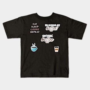 Coffee Sticker Pack Kids T-Shirt